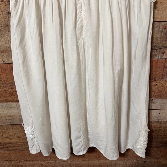 Versona White Crochet Lace Trim Babydoll Sundress Size Large - Picture 10 of 13